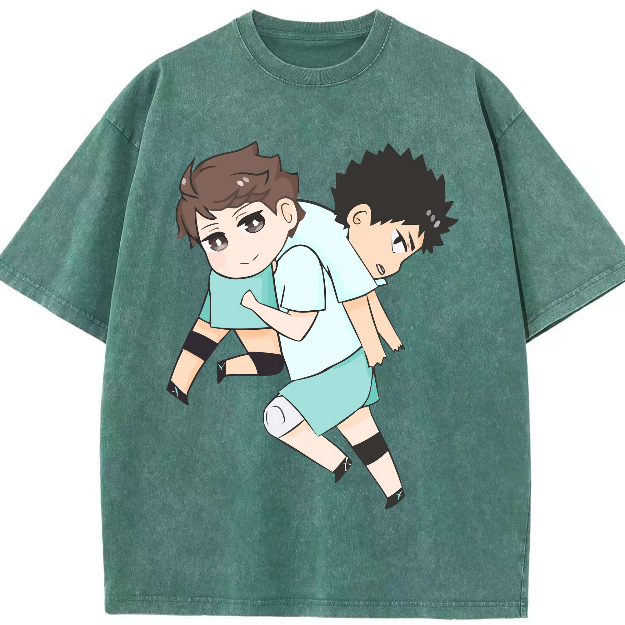 （画像用） ハイキュー!! Haikyu!! 綿100% ヴィンテージ風 半袖Tシャツ（フロントプリント）